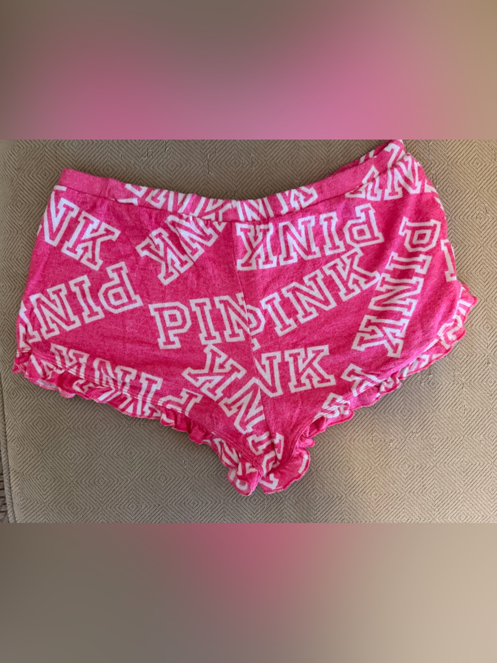Victoria's Secret Bright Pink Logo Lounge Shorts